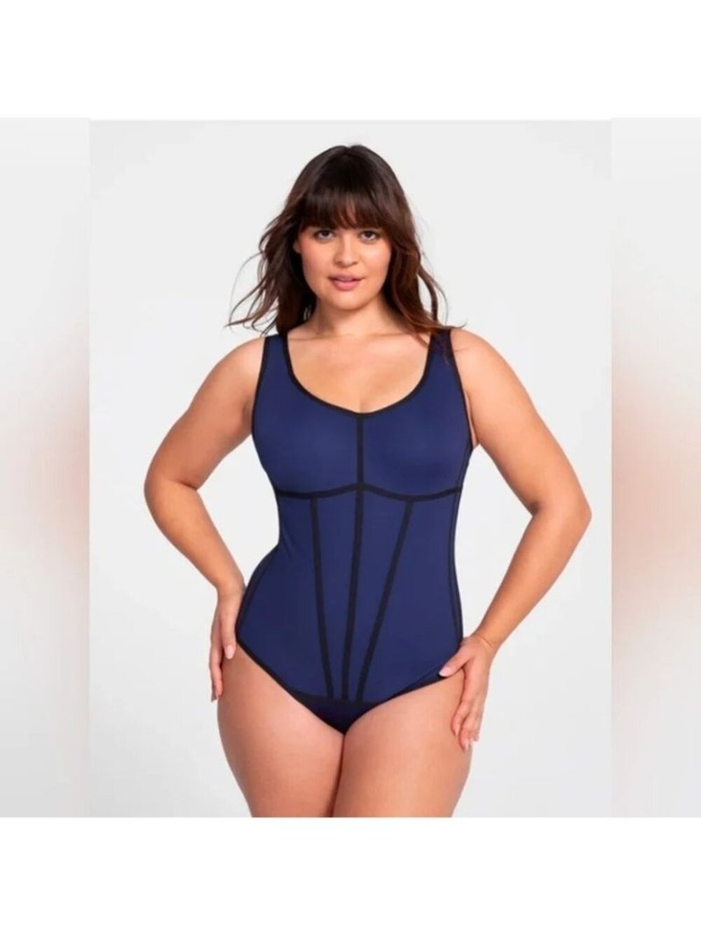 Honeylove Navy Blue Boldness Bodysuit Size 1X Plus NWT